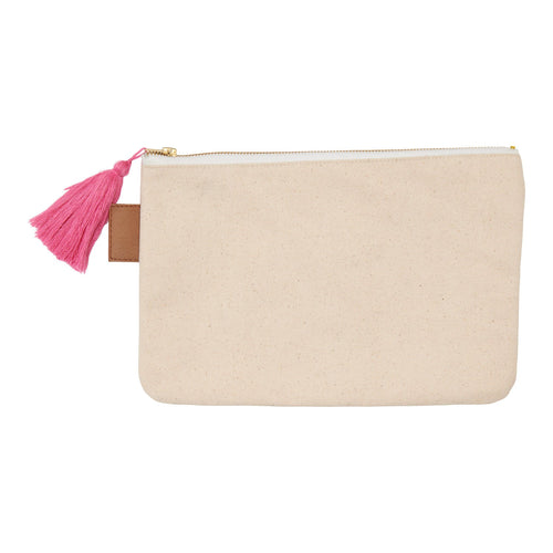 Return to Sender Canvas etui / clutch met geborduurde letters - vtwonen shop
