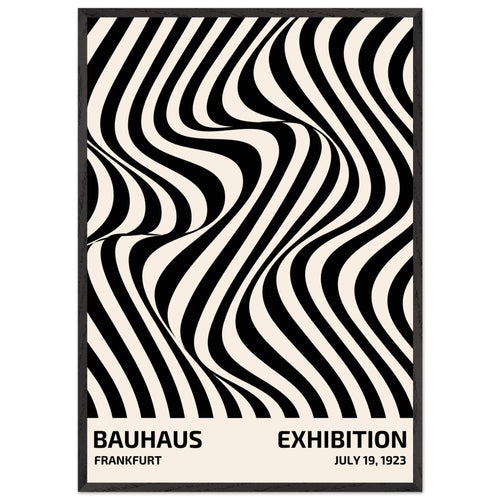 Artfulprints Poster met Lijst Bauhaus - Exhibition Frankfurt   - 70x100 cm - Zwart / Wit