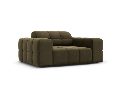 Cosmopolitan Design Fauteuil Chicago flueel groente - 102x132x78cm