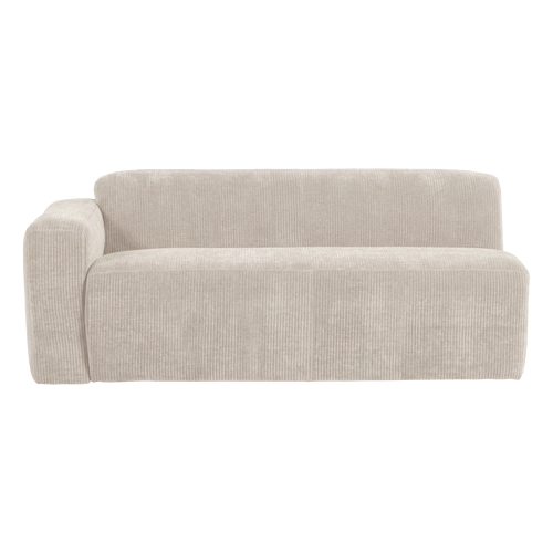 WOOOD 2-zits bank arm links Mojo Base - Rib - Ecru - 74x185x97