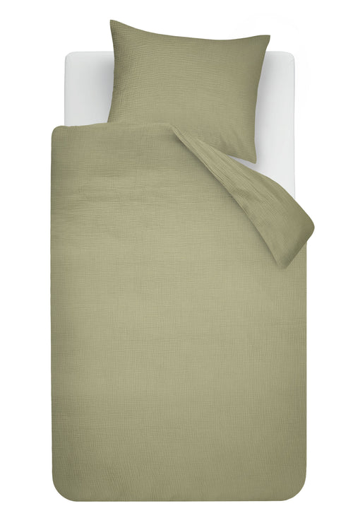 Beddinghouse Dekbedovertrek Mist - 140 x 200/220 cm - Groen