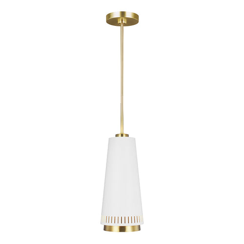 Elstead Carter 1 hanglamp, stijl A, mat wit, E27