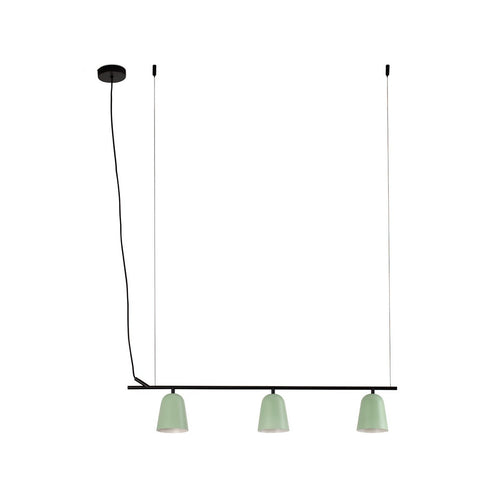 Faro STUDIO Hangende plafondlamp met 3 lichtbalken, mat groen