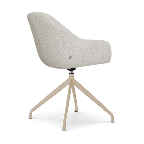 Nolon Nola-Mae draaibare eetkamerstoel beige gemêleerd beige onderstel