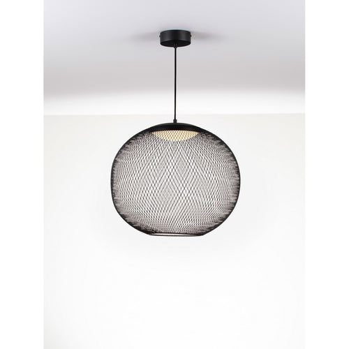 Nova Luce KINETIC Hanglamp met draadframe, matzwart, LED, 24W, 727lm, 3000K