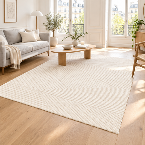 AFK Living vloerkleed  Sacha - reliëfeffect - beige - 200 x 290 cm