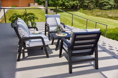 Hartman Loungeset Ibiza - Antraciet/Grijs - Kunststof - 4-Persoons - vtwonen shop