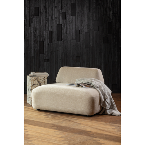 WOOOD fauteuil met verplaatsbare rugleuning Sterck - Polyester - Zand - 118x102x41 - vtwonen shop