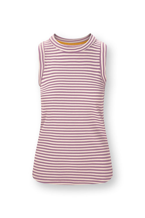 Pip Studio - Trinity Pyjama Top - Dames - Little Sumo Stripe - Lila - XS
