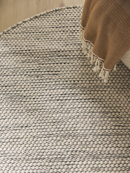 benuta wollen vloerkleed Rocco - beige/zwart - 200x300 cm