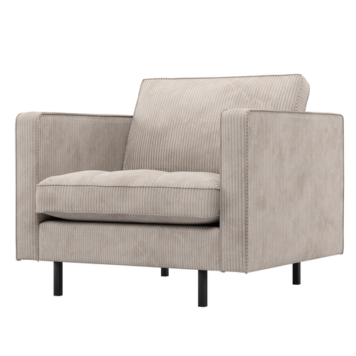 WOOOD classic fauteuil Rodeo - Ribstof - Ecru - 83x98x88
