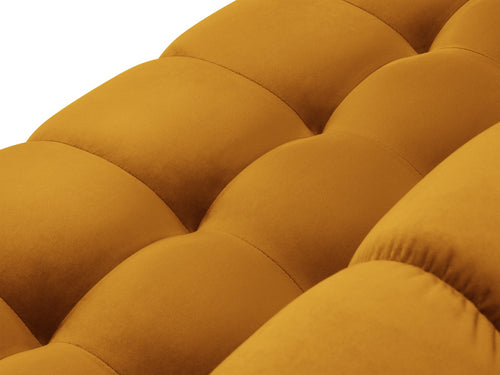Cosmopolitan Design Panoramische hoekbank rechts Bali 7-zits, flueel, geel - 256x327x75cm