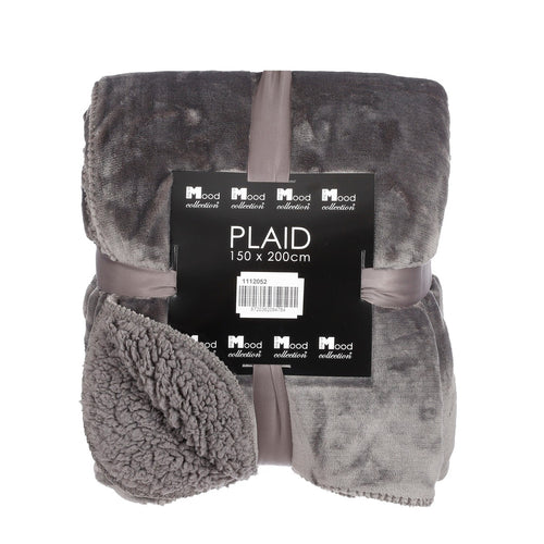 Mica Decorations Mardy Fleece Plaid - L200 x B150 cm - Polyester - Antraciet