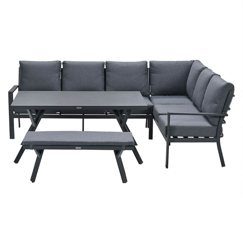 Garden Impressions lounge dining set Senja mystic grey - 4-delig - rechts - vtwonen shop
