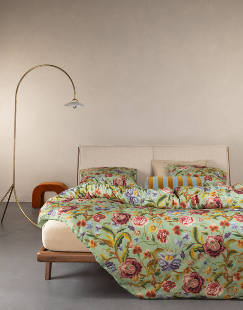 Essenza Rosanella dekbedovertrek - Lits-Jumeaux - 240x200/220 cm - Basil green