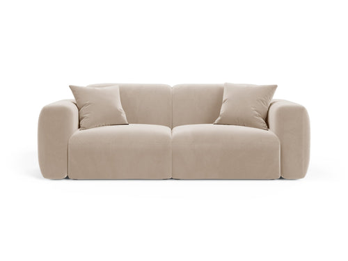Cosmopolitan Design Modulaire bank Strino 3-zits, flueel beige - 98x220x78cm