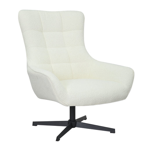 Starfurn  fauteuil Nora - wit - 85x81x99cm