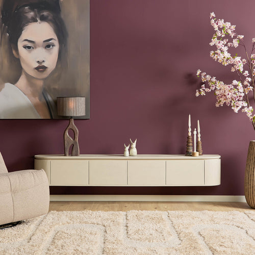 Starfurn Tv-meubel Excellent - Zandkleur Hout - 200x35x30cm