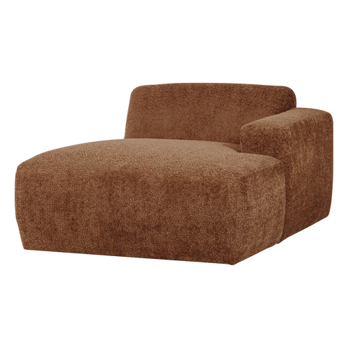WOOOD chaise longue bank rechts Mojo Base - Wollig - R.bruin - 74x112x162