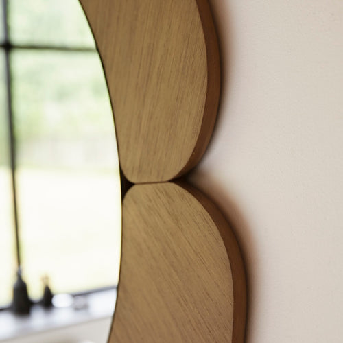 Tikamoon Spiegel in licht mindihout 110 x 110 cm - Naturel - vtwonen shop