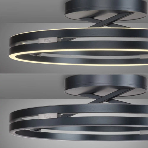 Neuhaus PURE plafondlamp Loop - 2 lichts - 60  x 17.8   cm - antraciet