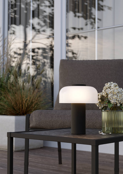 EGLO tafellamp Ponente - draadloos - led - 20 cm - zwart/wit - vtwonen shop