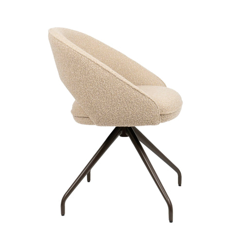 HelloChair eetkamerstoel HC07 Dinny - spinpoot anodic brown - cloud beige - vtwonen shop