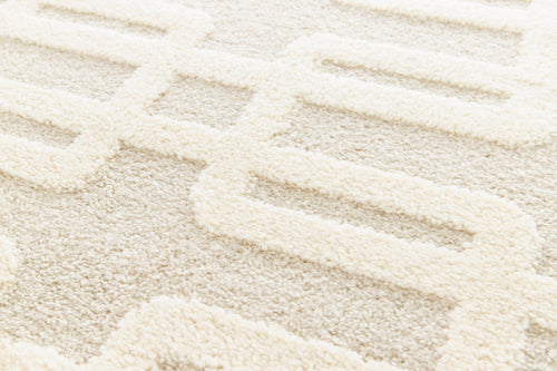 AFK Living vloerkleed Link - reliëfeffect - beige - 160x213 cm