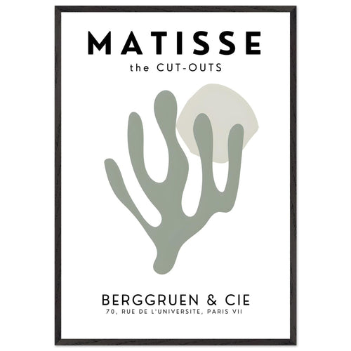 Artfulprints Poster met Lijst Matisse – Bloom cuts   - 70x100 cm - Grijs