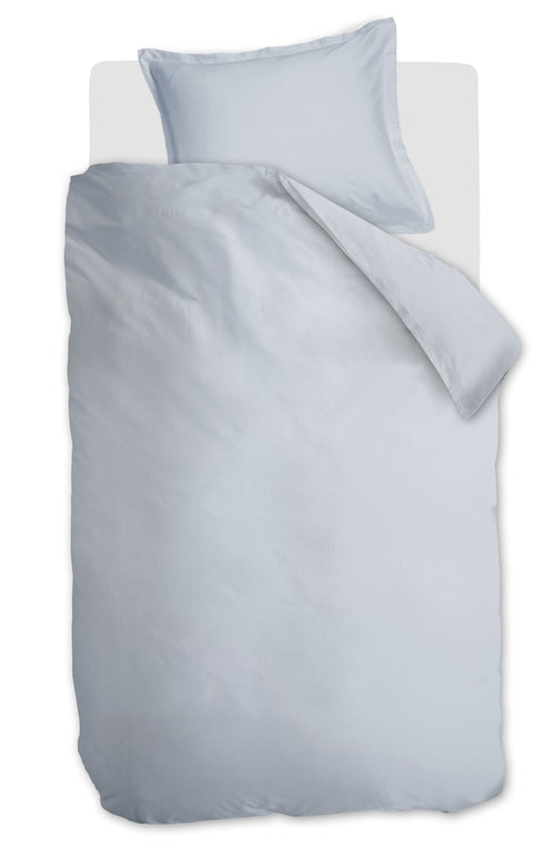 Ambiante Dekbedovertrek Satin Uni - 140 x 200/220 cm - Licht blauw