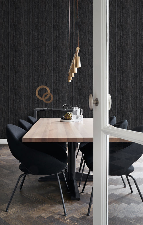 Origin Wallcoverings behang houtmotief zwart - 53 cm x 10,05 m - 347531 - vtwonen shop