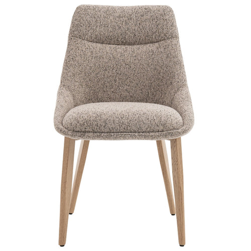 DÉJA Living Eetkamerstoel Malou - Taupe/Naturel - Set van 2 - vtwonen shop