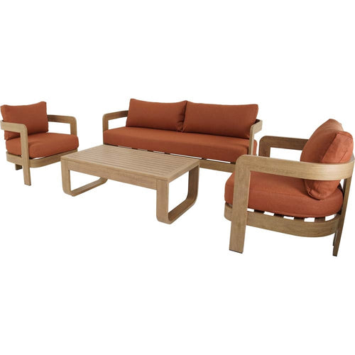 Lesli Living loungebank Mylo - rood - 185x72,5x66cm
