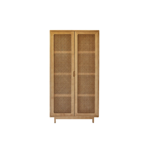 Tikamoon Kast van massief iepenhout en vlechtwerk - Naturel - vtwonen shop