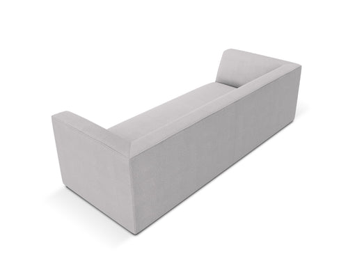 Micadoni Bank Ruby 3-zits, structurele stof, lichtgrijs - 93x232x69cm