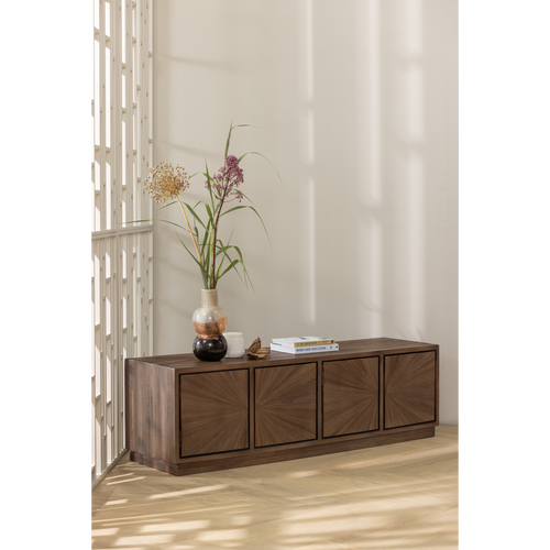 WOOOD vaas Marjon - Handgevormd -  Glas - Bruin - 30x14x14 - vtwonen shop