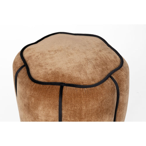 Dutchbone Donna Poef Velours Lichtbruin