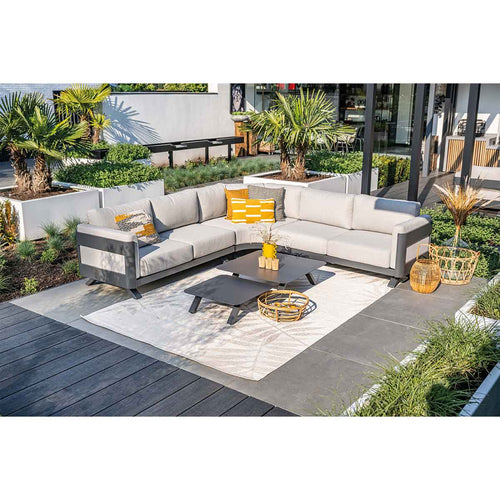 Garden Impressions hoek loungeset Medellin donker grijs 5-delig