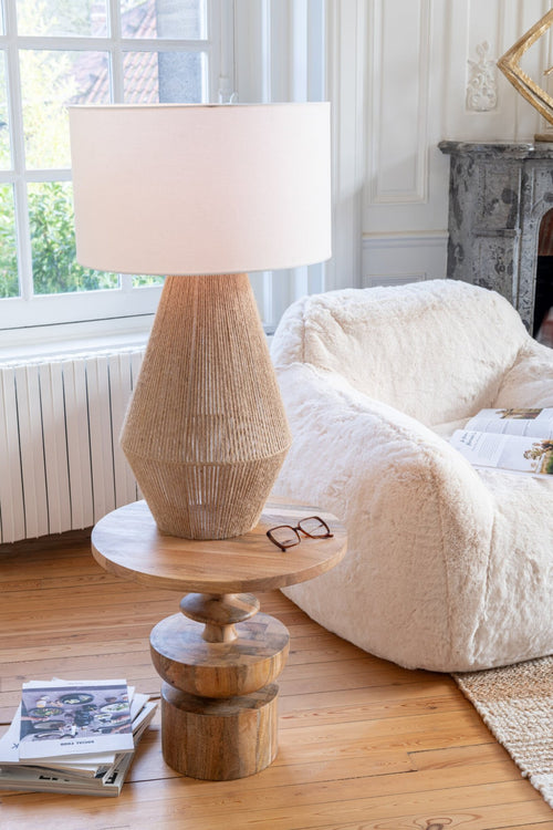 J-Line lamp Striing - metaal/jute - naturel