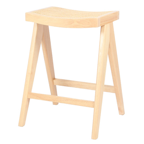 Giga Meubel Barstoel Jules - Rotan/Rubberhout - Naturel - Set van 2 - vtwonen shop