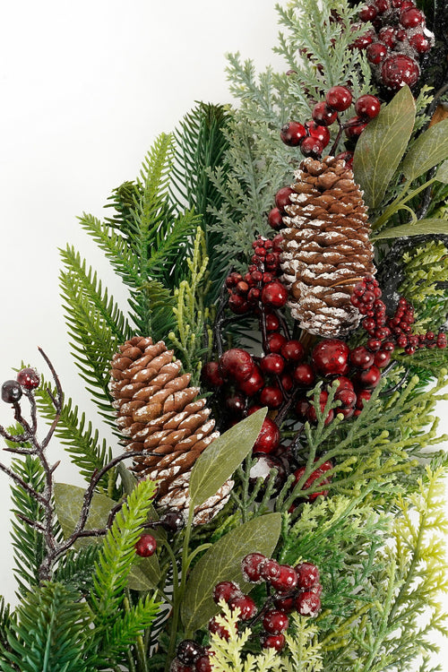 Mica Decorations Bodi Druppelvormige Kerstslinger - L110 x B18 x H10 cm - Bordeaux - vtwonen shop