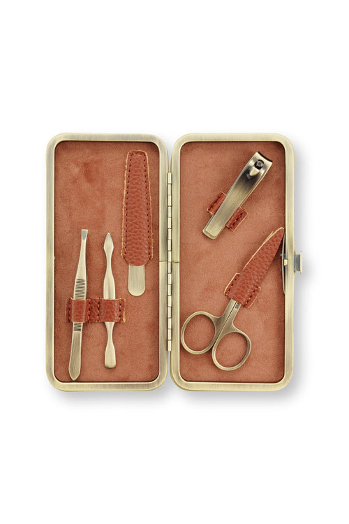 Pip Studio Manicureset Flora Bangalore Mini Dames - Zand - 15x2x7,5 cm
