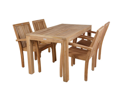 MaximaVida teak tuinset Java 150 cm – 5-delig - vtwonen shop