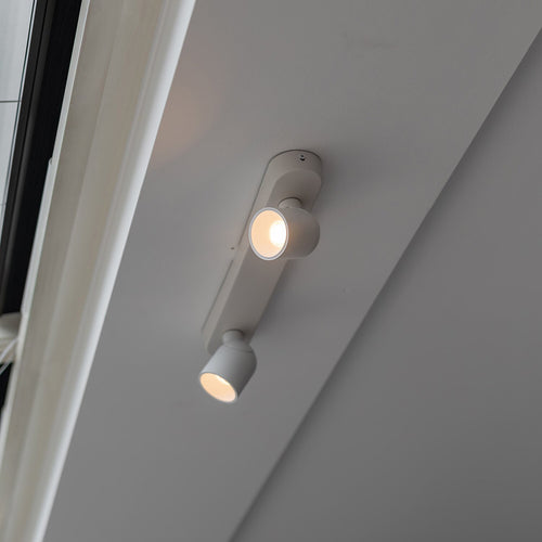 Atmooz plafondspot Nox 2 - wit - 38 x 5 x H 3 cm - geïntegreerde led