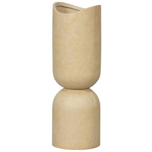 WOOOD vaas/plantenpot Mosi - Fiber Clay - Beige - 75x25 cm - vtwonen shop