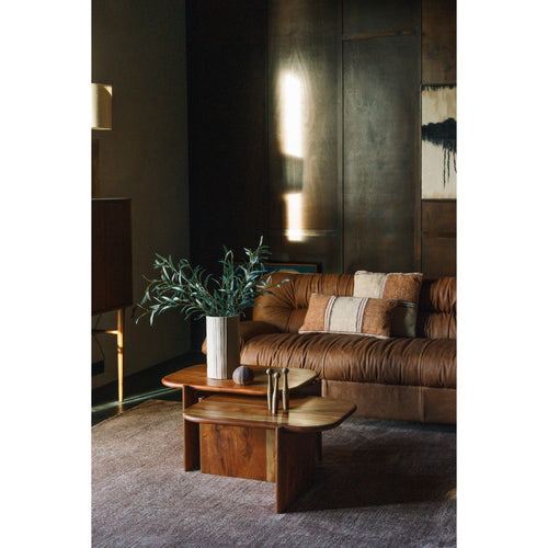 Dutchbone Douglas 3-zitsbank Leer Cognac Bruin - vtwonen shop