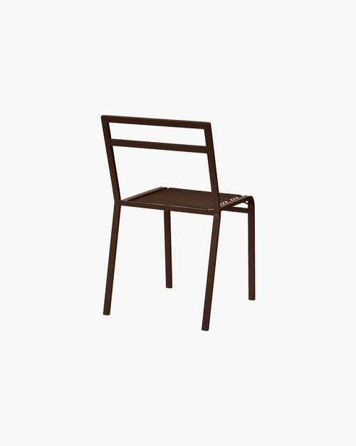 noo.ma Oto Chair - stalen tuinstoel Cocoa Brown, licht en duurzaam