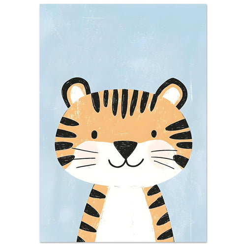 Artfulprints  Speelse tijger vriend   poster A4 21x29.7 cm - vtwonen shop