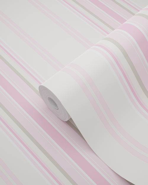 ESTAhome behang strepen licht roze en beige - 53 cm x 10,05 m - 138806