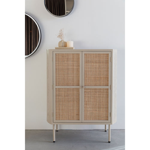Housecraft Living Amaya Kast Laag 2 deurs Rotan - Beige - vtwonen shop